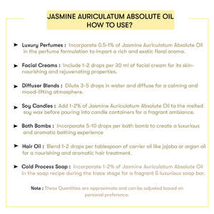 Huile Essentielle de Jasmin Auriculatum 100% Pure et Biologique, Hydratante, Éclaircissante, Nourrissante, Liquide, 1L, Commande Minimale - Product Image 5