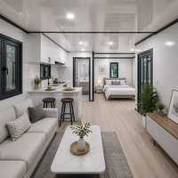 Maison conteneur extensible de luxe moderne de 30 pieds, villa modulaire préfabriquée, cabane portable