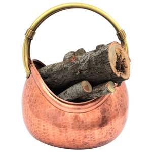 Elegant <b>copper</b> <b>coal</b> bucket for living room fireplace corner used as stylish vintage decorative home accessory - Product Image 2