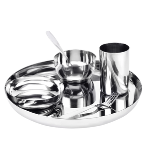 Juego de cena de acero inoxidable martillado artesanías personalizadas comedor de alta calidad juego de cena reutilizable de 5 piezas - Product Image 5