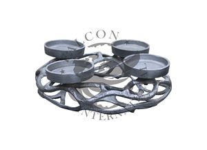 Juego más vendido de 3 candelabros de aluminio con acabado dorado, soporte de Pilar personalizado para decoraciones navideñas para el hogar, Metal elegante - Product Image 2