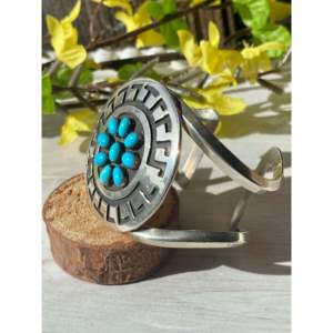 Rosco Scott Sleeping Beauty Turquoise & Sterling Silver Fashion Cuff Bracelet - Product Image 4