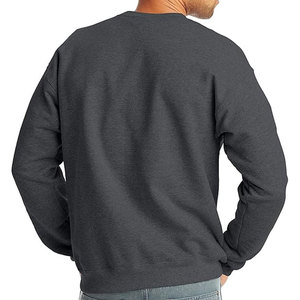 Sudadera de cuello redondo de lana para hombre Sudadera gruesa holgada de ajuste suave y básica - Product Image 4