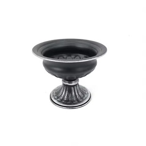 Macetas/Jarrones de Pedestal Hechos a Mano de Aluminio Cromado de Lujo, Decoración Ecológica para Centros de Mesa de Boda Tradicional - Product Image 4
