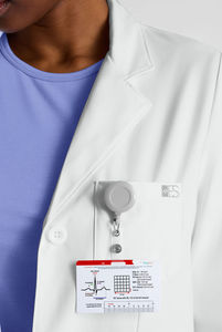 Blouse de laboratoire médical pour femme à manches longues Veste de médecin blanche avec poches - Product Image 2