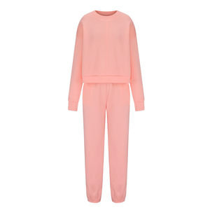 Conjunto de sudaderas y pantalones de chándal para mujer, ropa de hombre de gran tamaño, conjunto de sudaderas y pantalones con cuello redondo para mujer de BD - Product Image 5