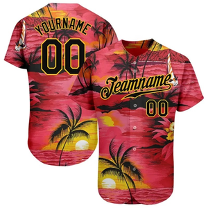 Camiseta de Béisbol Personalizada con Estampado Digital a Rayas, 100% Poliéster, Secado Rápido, Cuello en V, Camisetas de Béisbol al por Mayor, Ropa de Softbol - Product Image 5