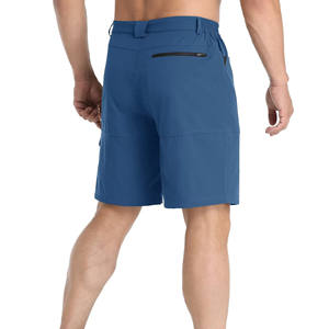 Pantalones cortos de algodón de sarga para hombre, informales, con cordón, clásicos, elásticos, de malla para gimnasio, cintura elástica corta, relajados, para entrenamiento de verano - Product Image 2