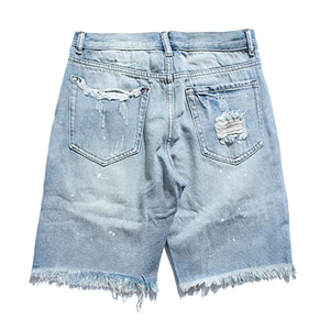 Dernier modèle Short en jean solide doux au toucher pour homme, meilleure vente, décontracté, déchiré, à séchage rapide, respirant, de haute qualité - Product Image 2
