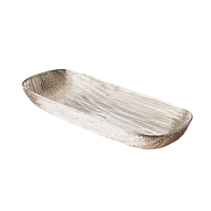 Plat de service en laiton texturé, forme personnalisée, doré, pour salade de fruits, collations, utilisation à la maison, mariage, hôtels, table - Product Image 4