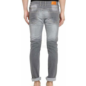 กางเกงยีนส์ทรงสลิมฟิตของผู้ชายกางเกงเอวสูงเอวสูงแบบตรงดีไซน์เรียบง่ายน้ำหนักเบา - Product Image 2