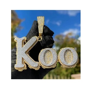 Direct Factory Supply Custom Name <b>Letters</b> Pendants <b>Necklaces</b> for Men Women Jewelry Hiphop Pendant Available at Affordable Price - Product Image 3