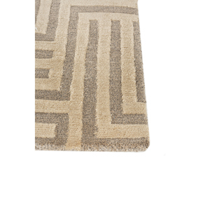 Aprezo Hand Knotted Acrylic <b>Rug</b> Beige & Brown Geometric & Abstract <b>Boho</b> Pattern for Home & Hallway Rectangle-Model Aiar-3015 - Product Image 4