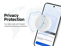 MiLi Lot de 2 Traceurs GPS Intelligents Certifiés Google (Plastique) Étanche Suivi en Temps Réel pour Localisation d'Objets Google Find My