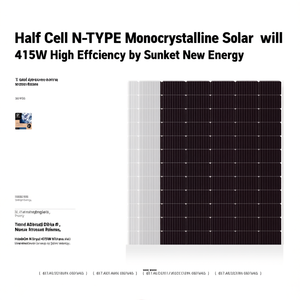Panneau solaire monocristallin de type N à demi-cellules 415W haute efficacité par Sunket New Energy - Product Image 2