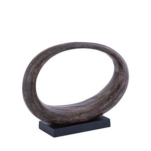 Ultime nouvelle base de statue en aluminium coulé irrégulier marron de haute qualité sur mesure Design moderne décoration de bureau à domicile Sculpture - Product Image 2
