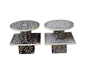 High Quality Bone Inlay <b>Wooden</b> <b>Cake</b> <b>Stand</b> for Birthday and Wedding Handcrafted in India - Product Image 2