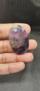 Cabujones de Amatista Dendrítica Natural, Piedras Preciosas Azules con Parte Posterior Plana y Lisa, para Joyería, Piedras Preciosas Sueltas UDGEMS Modelo 479, Tamaño Mixto - Product Image 6