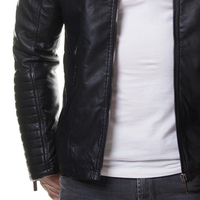 Blouson en cuir pour homme décontracté personnalisable Bomber Logo Service OEM pour l'hiver Blousons vierges