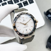 Montre Homme de Luxe 2025 OEM ODM, Design Original, Affichage de la Date, Bracelet en Cuir, Grand Cadran à Aiguilles, Boîtier en Alliage, Style Plongeur