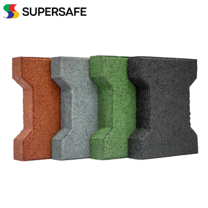 Wholesale Price Thick Dogbone Rubber Pavers Tiles Interlocking Rubber Flooring Long Lifespan Equine Yards and Horse Barns - Product Image 3