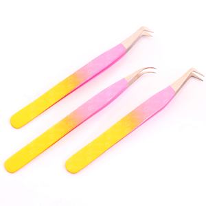 Pince à épiler d'extension de faux cils antistatique à poignée en diamant - Product Image 2