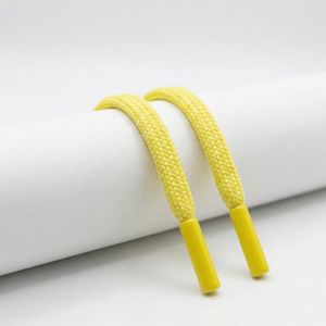 Cordón Metálico Moderno de Alta Calidad, Ecológico, Plano, Trenzado, Recubierto de Algodón, con Logotipo Personalizado, Extremos de Silicona - Product Image 6