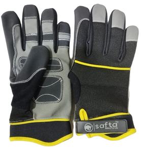 ถุงมือทำงานหนังป้องกันการกระแทกถุงมือช่างสำหรับป้องกันมือ - Product Image 1