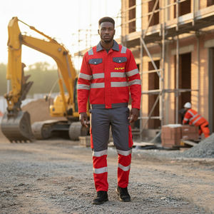 Combinaison de travail d'hiver haute visibilité pour hommes, 2 couleurs avec bandes réfléchissantes, ANSI Classe 2, LED Flash, Polyester - Product Image 3