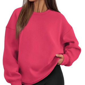 Sudadera y Sudadera con Capucha de Invierno para Mujer, 100% Algodón, Cuello Redondo, Manga Larga, Diseño Personalizado, Felpa Ecológica - Product Image 1