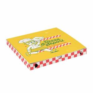Boîtes à pizza carrées - Personnalisées - 2 couleurs 27x27x3 - Product Image 2