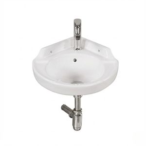 Lavabo Moderno Ovalado de Esquina para Colgar en la Pared, Fácil de Limpiar, para Baño, Apartamento, Oficina, Escuela, Hospital, Centro Comercial, Villa, Casa de Campo, Hotel - Product Image 1
