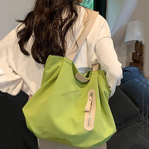 กระเป๋าถือผ้าแคนวาส PU หนังวัวสไตล์วินเทจหรูหรามีซิปปิดกระเป๋าหนังวัวแท้สำหรับผู้หญิง - Product Image 6