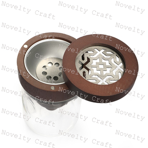 Quemador de madera natural Bakhoor con exquisita incrustación de perlas y elegante acabado de madera de nogal para rituales de fragancia y decoración del hogar - Product Image 3