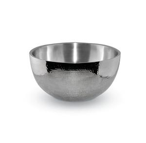 Grand bol de rangement et mélangeur en acier inoxydable avec design martelé pour un accessoire de cuisine peu encombrant - Product Image 5