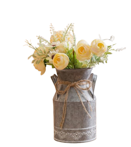 Mayorista Leche Lata Estilo Maceta Jardín vintage Galvanizado Estilo vintage Florero de metal - Product Image 2