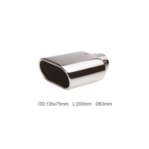 Terminal rectangulaire incliné en acier inoxydable de 63 mm - Product Image 1