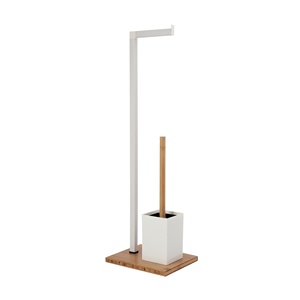 Portarotolo per carta igienica in bambù MSV in marrone, 22 x 18 x 69,5 cm - Product Image 1