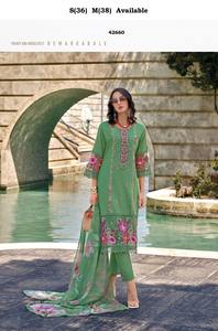 Juego Kurti de trabajo de hilo de algodón puro de último diseñador de Fab Zone - Product Image 4