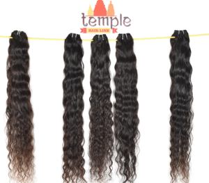 Extensiones de cabello humano de onda profunda de Color Natural de las mejores marcas procesadas químicamente con cutícula alineada Remy vietnamita 100% - Product Image 1