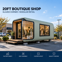 Cabane Apple moderne de 20 pieds, 13 m², maison préfabriquée pour glamping, utilisation immédiate