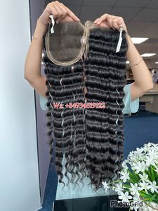 ชุดลูกไม้ธรรมชาติขนาด10 "-50" สำหรับต่อผม100% หนังกำพร้าแบบลอนลึกสไตล์กัมพูชา - Product Image 6