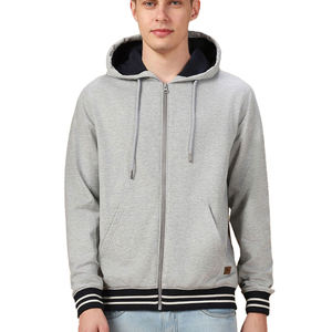 Sudaderas con Capucha de Forro Polar 100% Algodón para Invierno, Sudadera con Cremallera Personalizada para Hombre, Ropa Casual de Calle, Servicio OEM con Logotipo Personalizado - Product Image 1