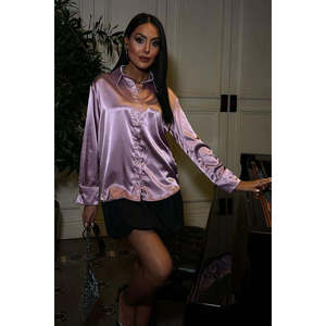 เสื้อเชิ้ตปาร์ตี้ผ้าซาตินพรีเมียม 3438 ดีไซน์เรียบง่ายทันสมัย - Product Image 5