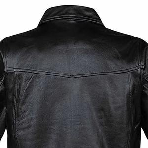 Chaqueta de Cuero Casual con Cremallera para Hombre, Otoño Invierno, Ropa Masculina, Chaqueta de Cuero Entallada de Manga Larga, Chaqueta de Motociclista para Hombre - Product Image 6