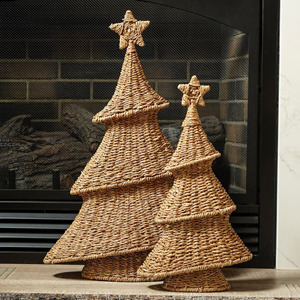 Increíble fiesta de Navidad suministros de artesanía decorativa natural al por mayor seagrass Navidad pueblo decoración de invierno adornos - Product Image 3