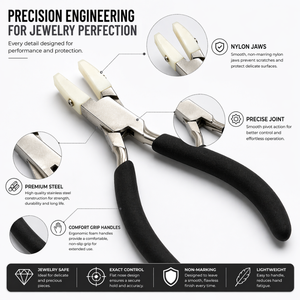 Flat Nylon Jaw Plier Jewelry Making Tool Non Scratch <b>Wire</b> Wrapping Pliers <b>Soft</b> Jaw Jewelry Safe Craft Tool - Product Image 5