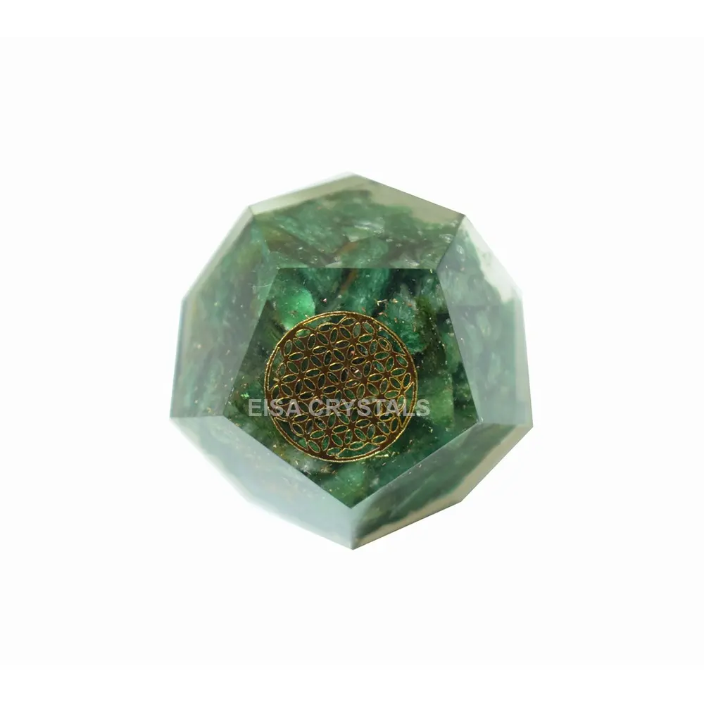 Groothandel Groene Aventurijn Orgonite Geometrische Vorm Emf Bescherming Apparaat Orgone Kristallen Healing Stenen Feng Shui Uit India