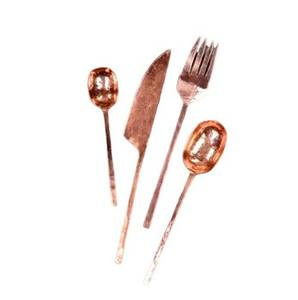 Ensemble de couverts en acier finition or élégante pour des dîners raffinés, la maison, les hôtels, les fêtes et la mise en place de tables de mariage, provenant d'Inde - Product Image 4