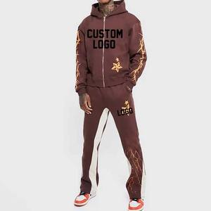 Ensemble sweat à capuche et pantalon de survêtement pour hommes, survêtement vintage délavé à l'acide de qualité supérieure - Product Image 6